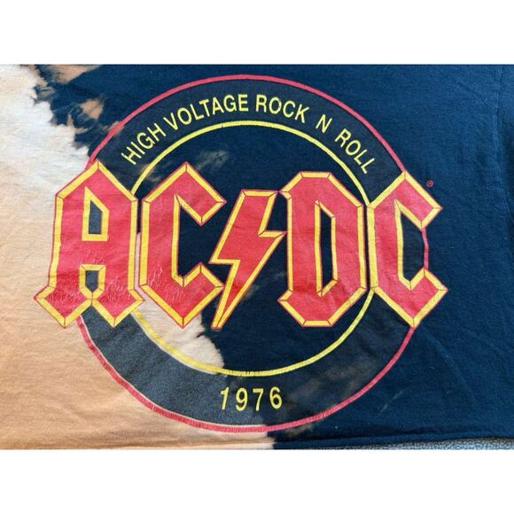 AC/DC T-Shirt Women's Medium Black High Voltage Rock & Roll Cotton Half Shirt - Picture 4 of 10